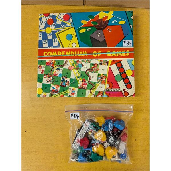 Compendium of Games/assorted game pieces