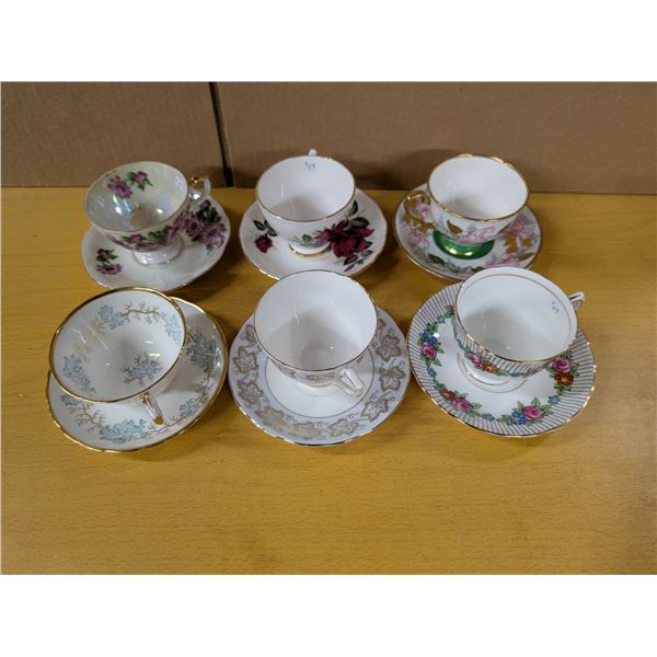 Lot of tea cups and saucers (6)