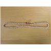 Image 2 : Faux pearl necklace, clasp marked SILVER