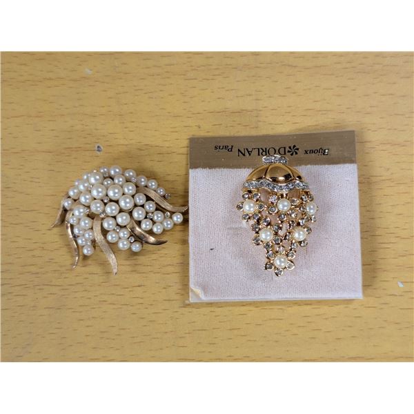Designer broaches, DORLAN and Trifari