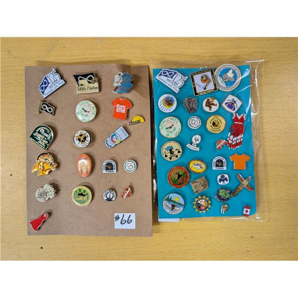 Lapel pins, First Nations affiliation