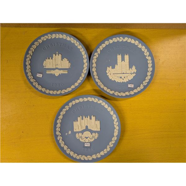 Wedgewood Christmas plates, 1976, 1977, 1980, England