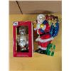 Image 1 : Glass Christmas ornaments, Soldier and Santa