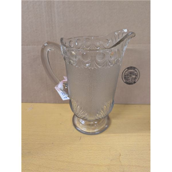 Pressed glass pitcher, Nugget pattern, circa 1893