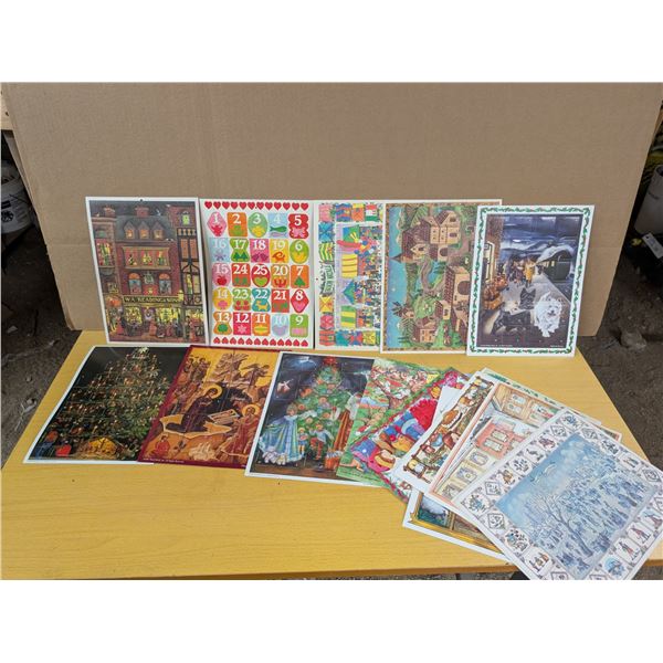 Vintage Advent Calenders, 1980’s and 1990’s (17 in all)