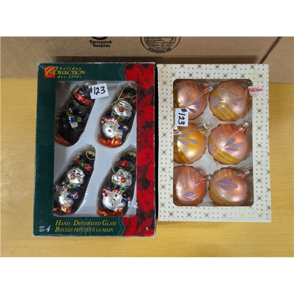 Glass Christmas ornaments- 2 boxes