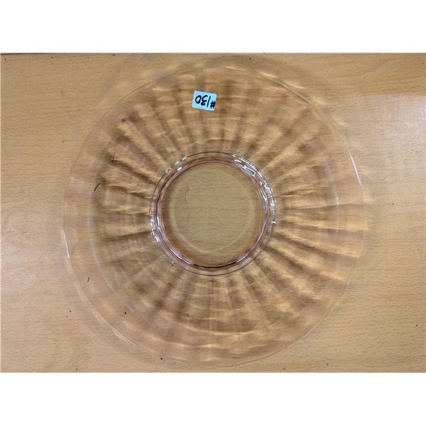Pink depression glass plate