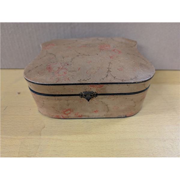 Antique sewing box and contents