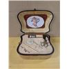 Image 2 : Antique sewing box and contents