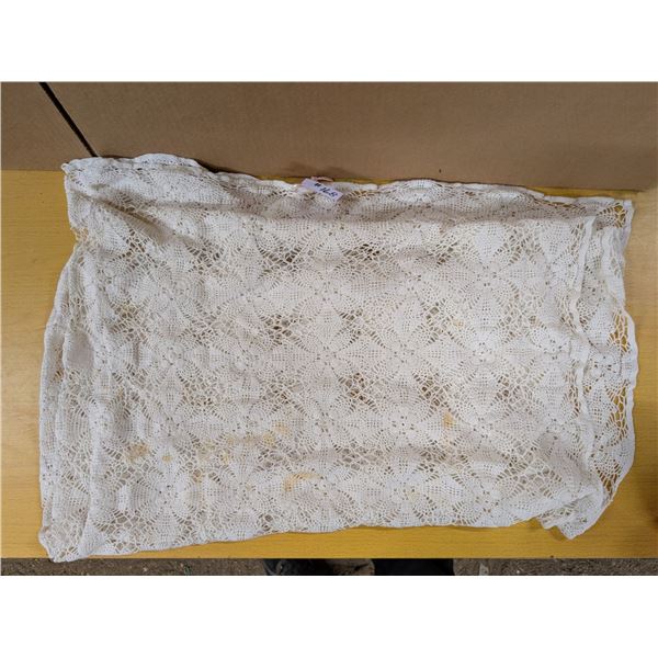 Crocheted table cloth, 60”x 78”