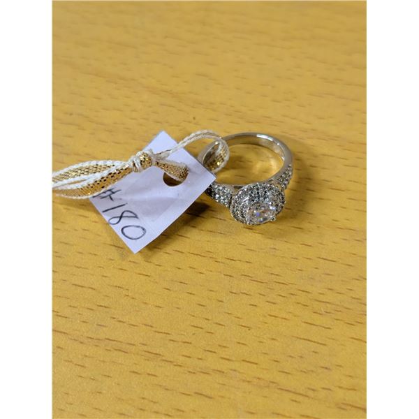 Dinner ring marked .925 for sterling silver, size 8