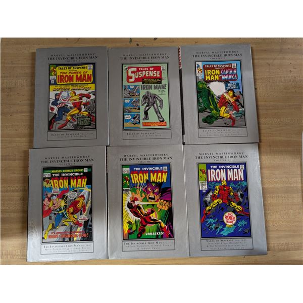(6) Marvel Masterworks Hard Cover Collection Comic Books "The Invincible Iron Man"