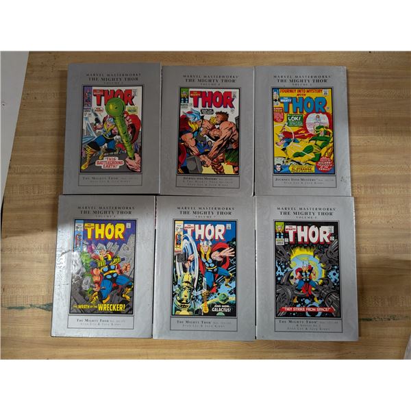 (6) Marvel Masterworks Hard Cover Collection Comic Books "The Mighty Thor"