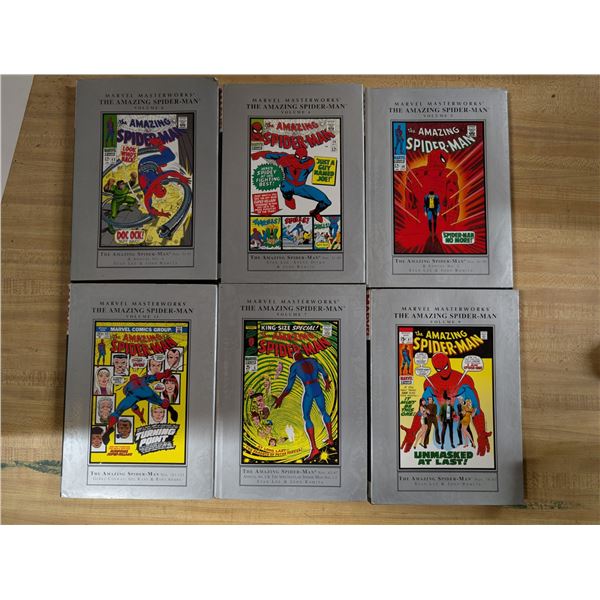 (6) Marvel Masterworks Hard Cover Collection Comic Books "The Amazing Spider Man"