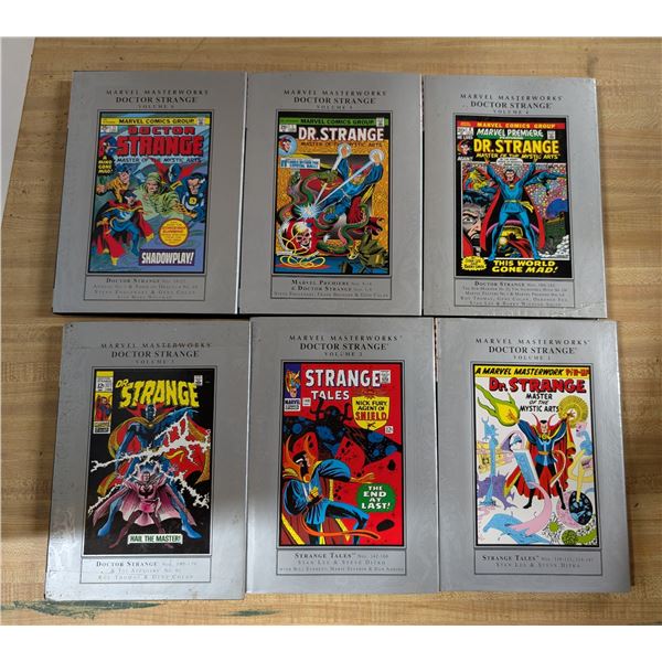 (6) Marvel Masterworks Hard Cover Collection Comic Books "Doctor Strange"