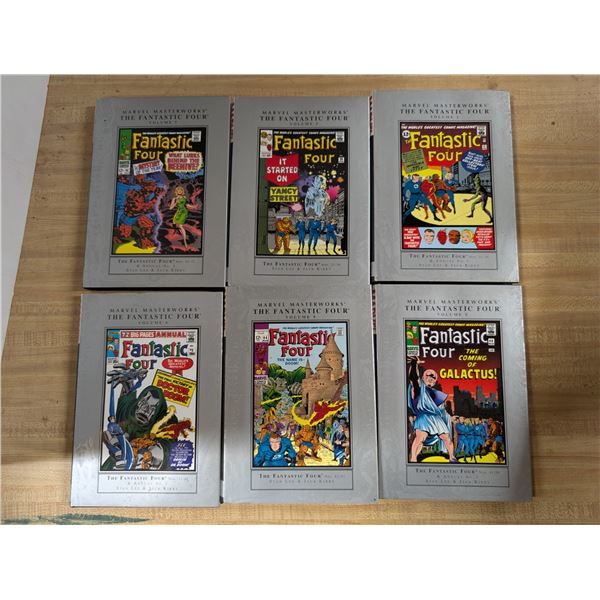 (6) Marvel Masterworks Hard Cover Collection Comic Books "The Fantastic Four"