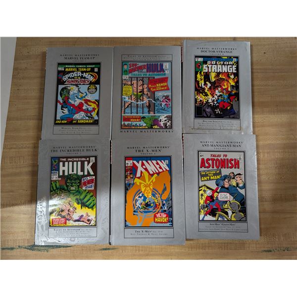 (6) Marvel Masterworks Hard Cover Collection Comic Books  (Variety Hero Collection)