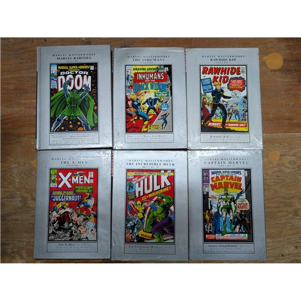 (6) Marvel Masterworks Hard Cover Collection Comic Books  (Variety Hero Collection)