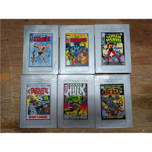 (6) Marvel Masterworks Hard Cover Collection Comic Books  (Variety Hero Collection)
