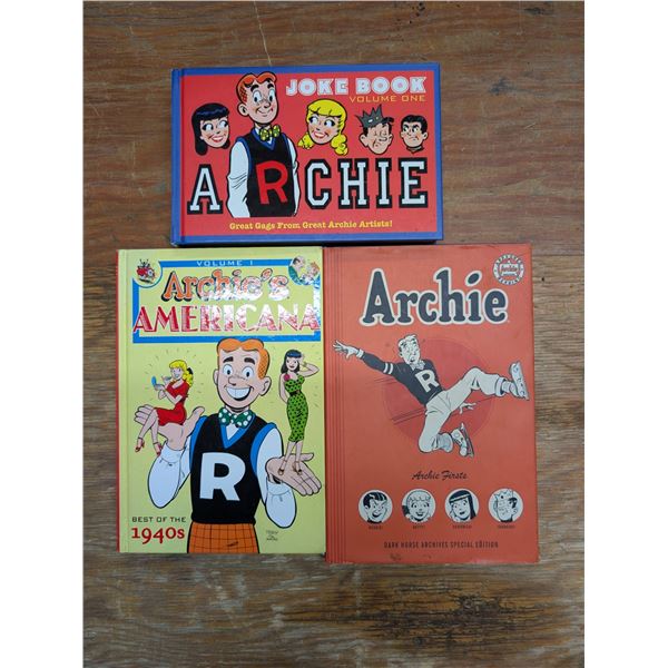 (3) Hard Cover Archie Comic Collection Books