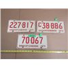 Image 1 : (3) 1971 Saskatchewan License Plate.