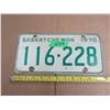 Image 1 : (1) 1970 Saskatchewan License Plate.