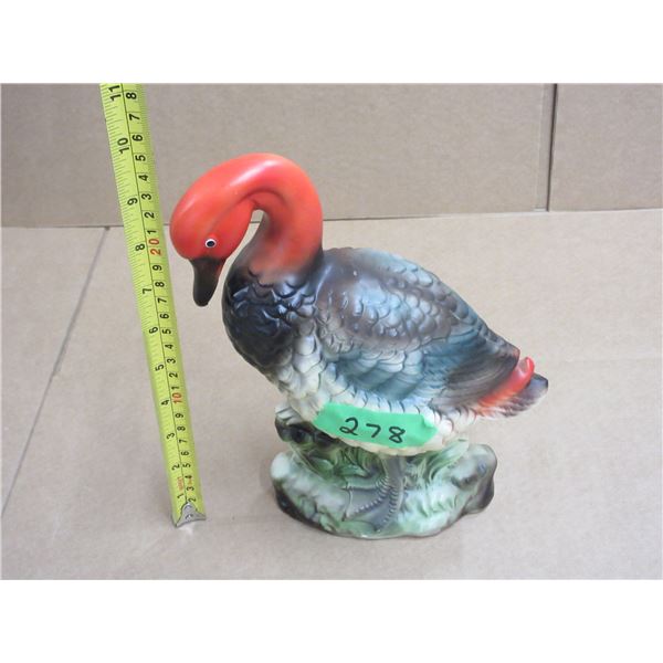 Vintage Wales Redhead Drake Duck Figurine - Made in Japan - Height 9" - (No Chips)