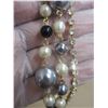Image 3 : Gold Tone Necklace Multi Coloured Pearls.