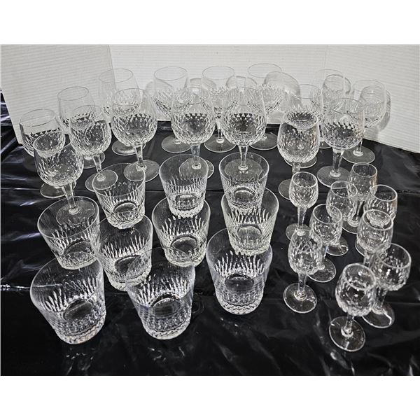 Royal Doulton "Claredon" Crystal Set . 35 Pieces.