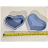 Image 2 : Blue Wedgewood heart shaped covered dish and small dish
