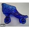 Image 3 : 389. Cobalt Blue Shoe (roller skate) - possibly Fenton - no damage!