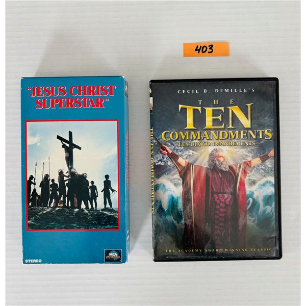 Jesus Christ Superstar VHS, Ten Commandments DVD