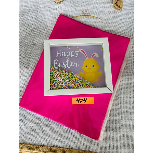Cute Easter Picture with Pink Notebook