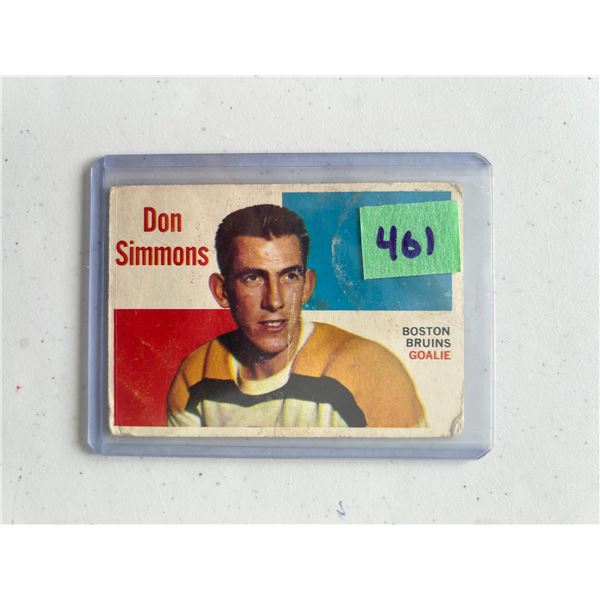 1960-61 Topps Don Simmons - Hockey Card