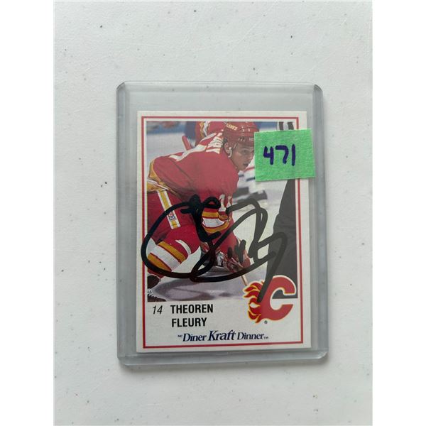 Theo Fleury - Autographed Hockey Card