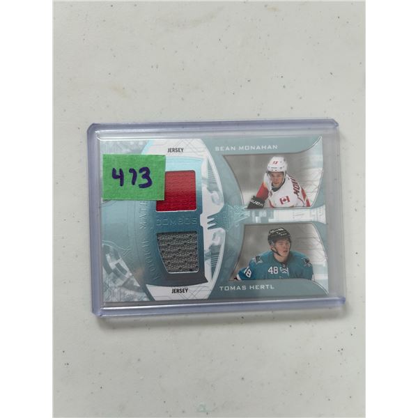 Hertl / Monahan - Dual Jersey Card