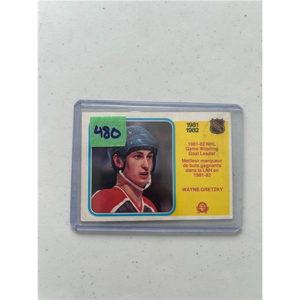 Wayne Gretzky - 1981-82 Game Winning Goal Leader - Hockey Card