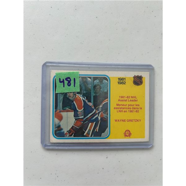 Wayne Gretzky - 1981-82 Assist Leader - Hockey Card