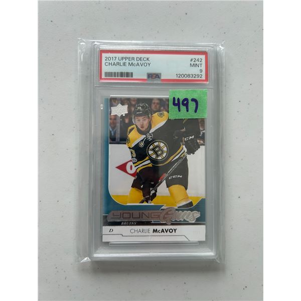 Charlie McAvoy -  Young Guns Rookie Card - Graded Mint