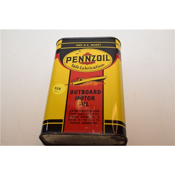 Pennzoil Outboard Motor Oil Can