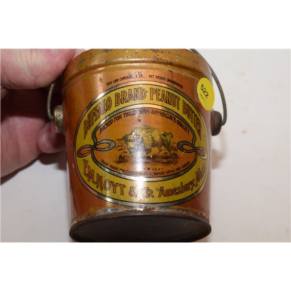 Buffalo Brand Peanut Butter Tin (No Lid)