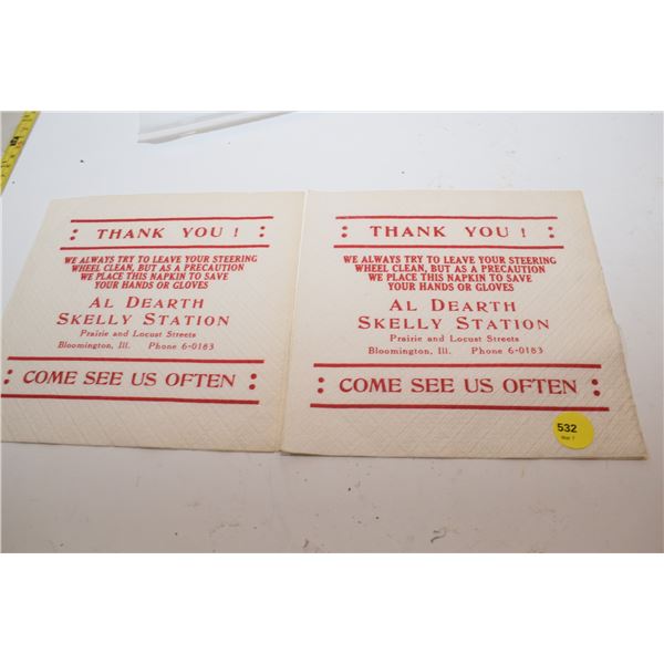 Early Skelly Oil Napkins