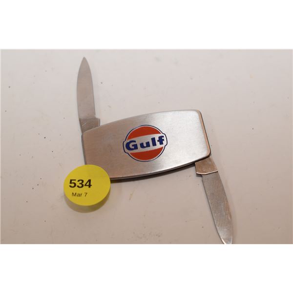 Gulf Oil Advertising Knife