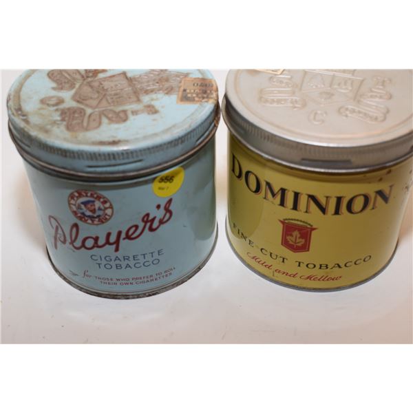 (2) Tobacco Tins