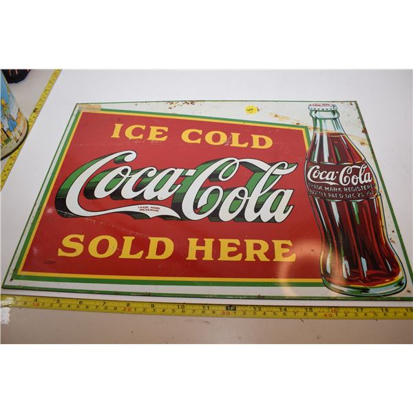 1989 Coca Cola Tin Sign