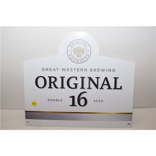 Heavy Porcelain Metal Beer Rack Sign