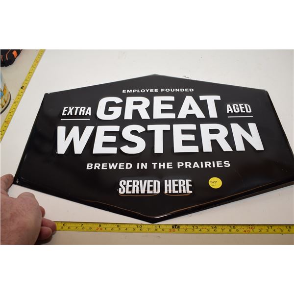 Litho Tin Beer Sign