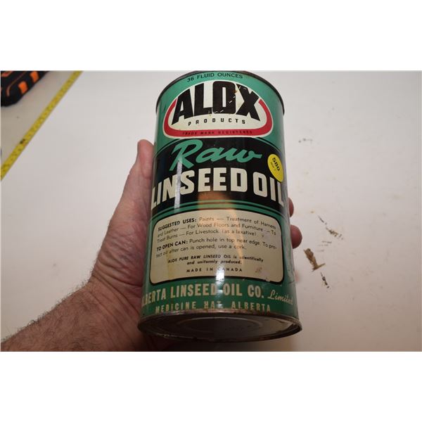 Full Medicine Hat Linseed Oil Tin
