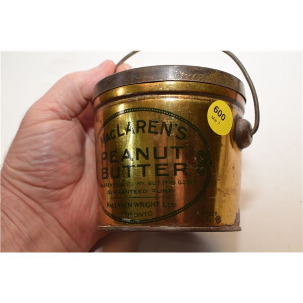 MacLaren’s Peanut Butter Tin