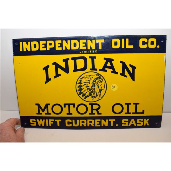 Swift Current Indian Motor Oil Fantasy Sign